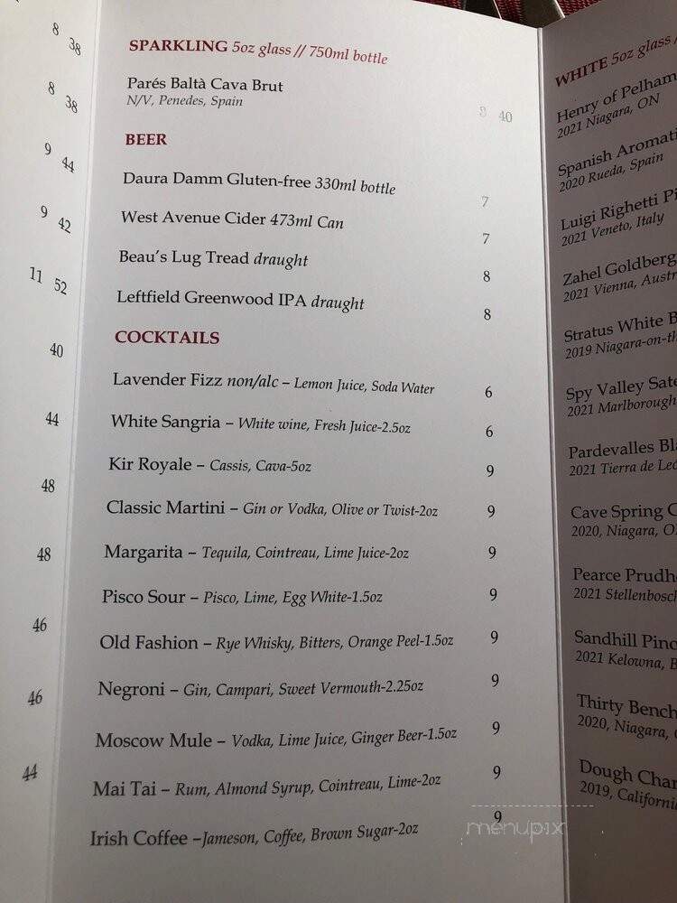 The Chefs' House - Toronto, ON menu_pic