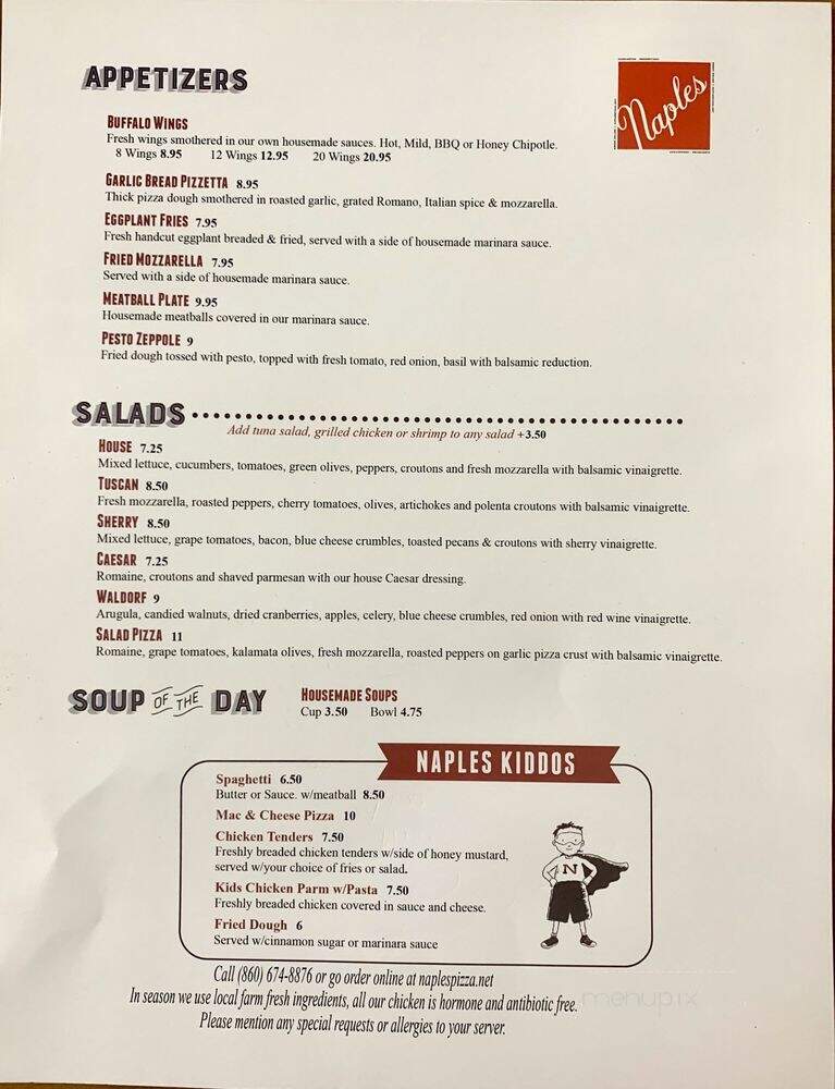 Naples Pizza - Tilbury, ON menu_pic