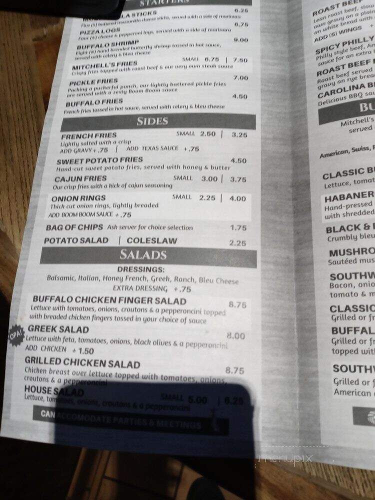 Sherris - Mitchell, ON menu_pic