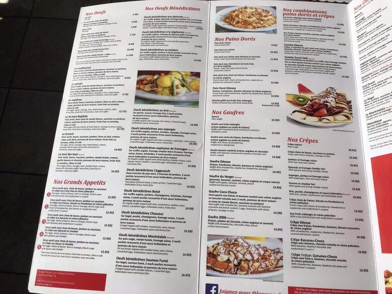 Restaurant L'Eggsoeufs - Longueuil, QC menu_pic