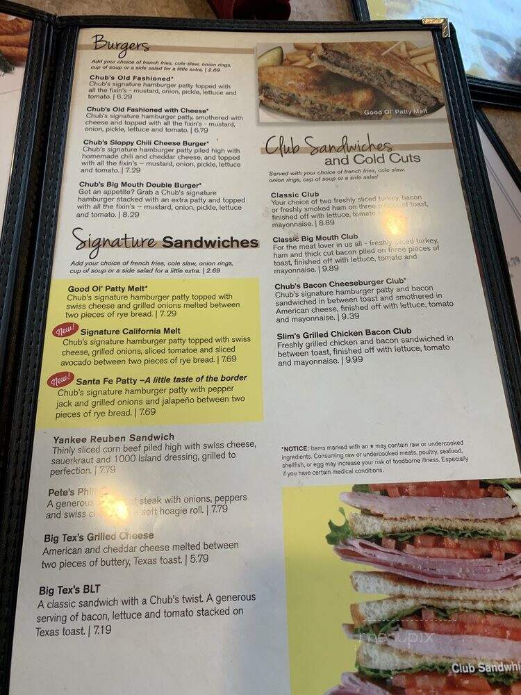 Chubby's Restaurant - Campbellford, ON menu_pic