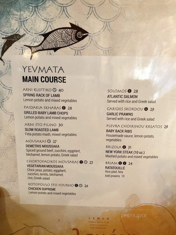 Yiannis Taverna & Kasbar - Edmonton, AB menu_pic