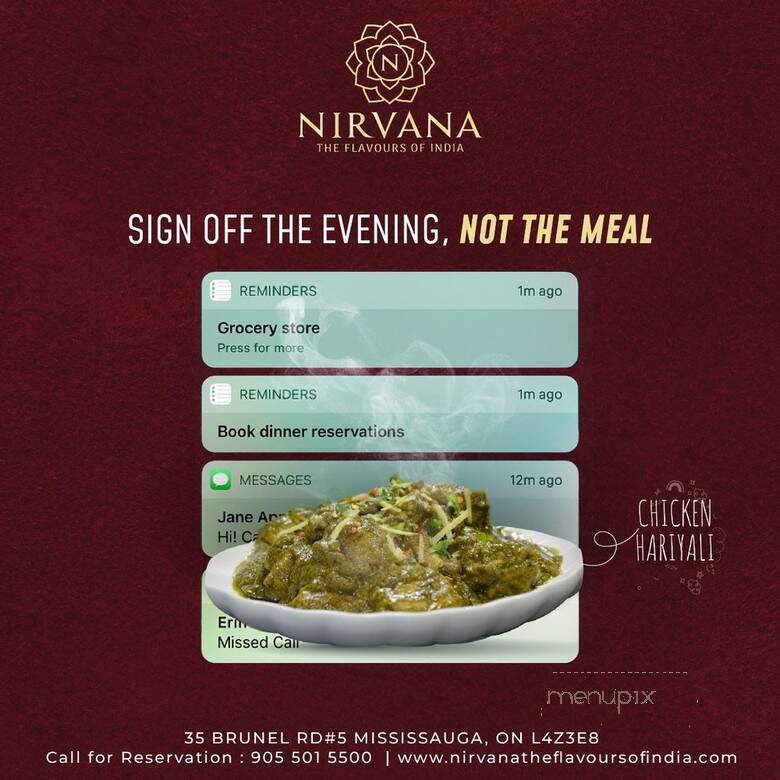 Nirvana The Flavors of India - Mississauga, ON