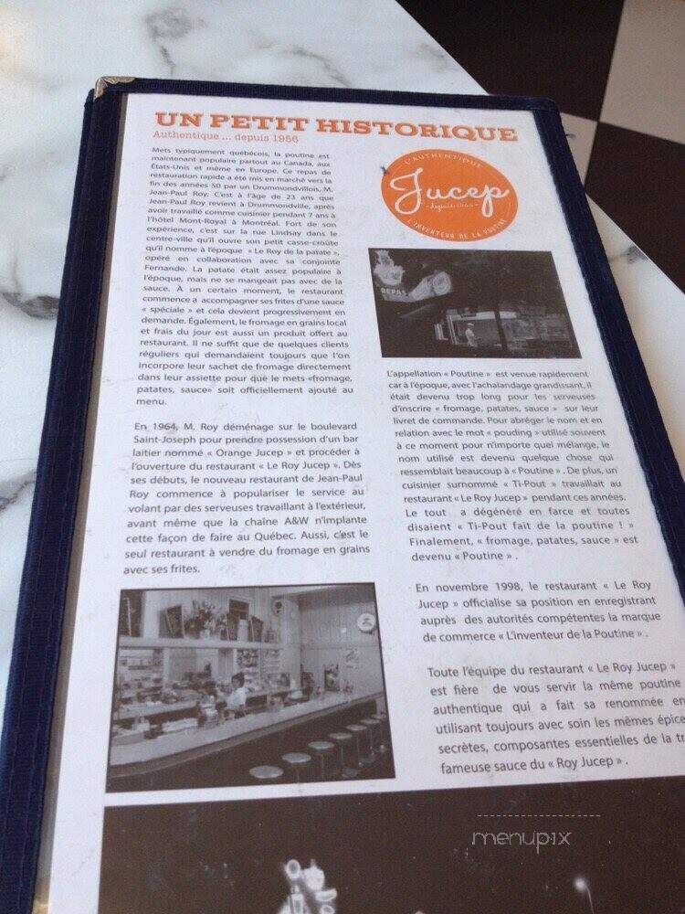 Le Roy Jucep Restaurant - Drummondville, QC menu_pic
