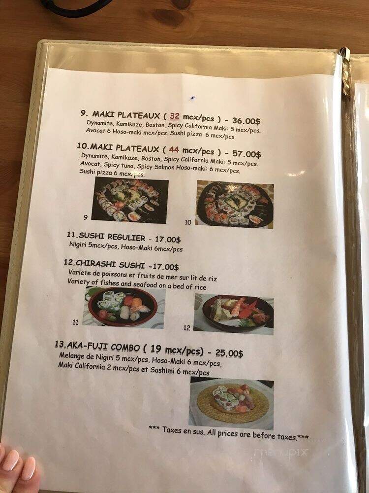 Aka-Fugi - Verdun, QC menu_pic