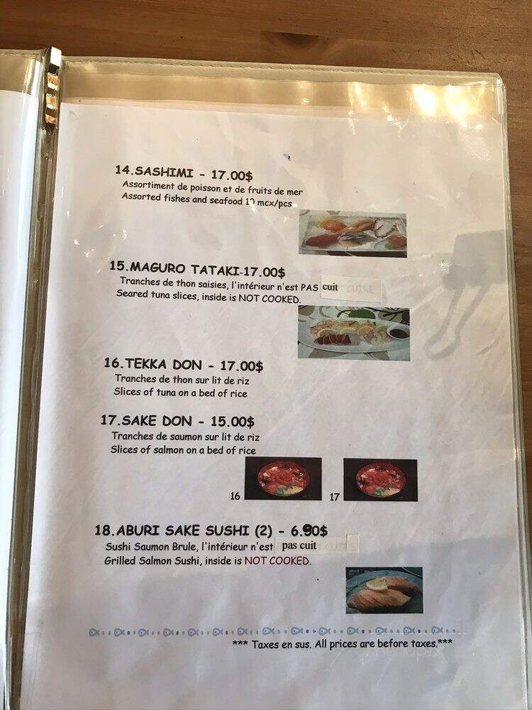 Aka-Fugi - Verdun, QC menu_pic