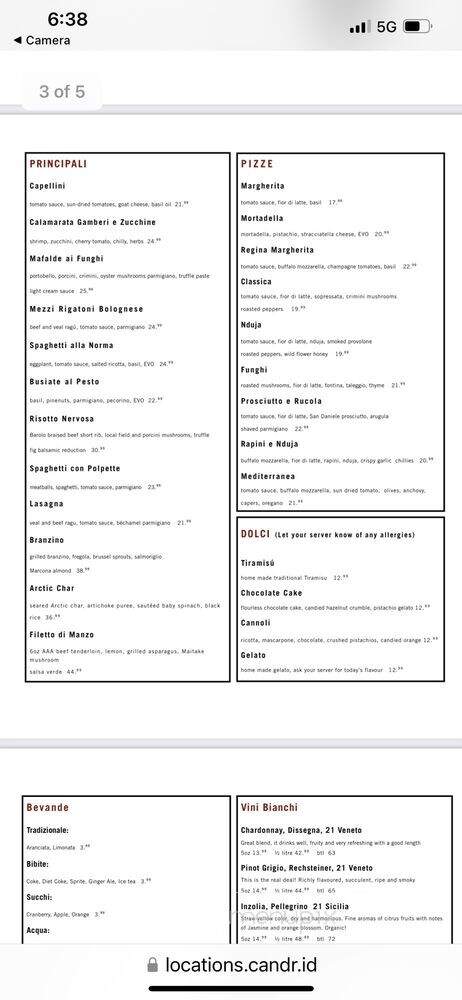Cafe Nervosa - Toronto, ON menu_pic