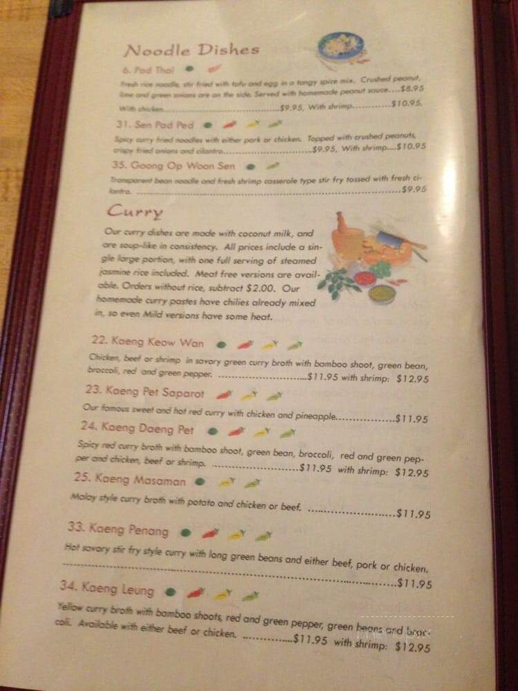 Thai Kitchen - Thunder Bay, ON menu_pic