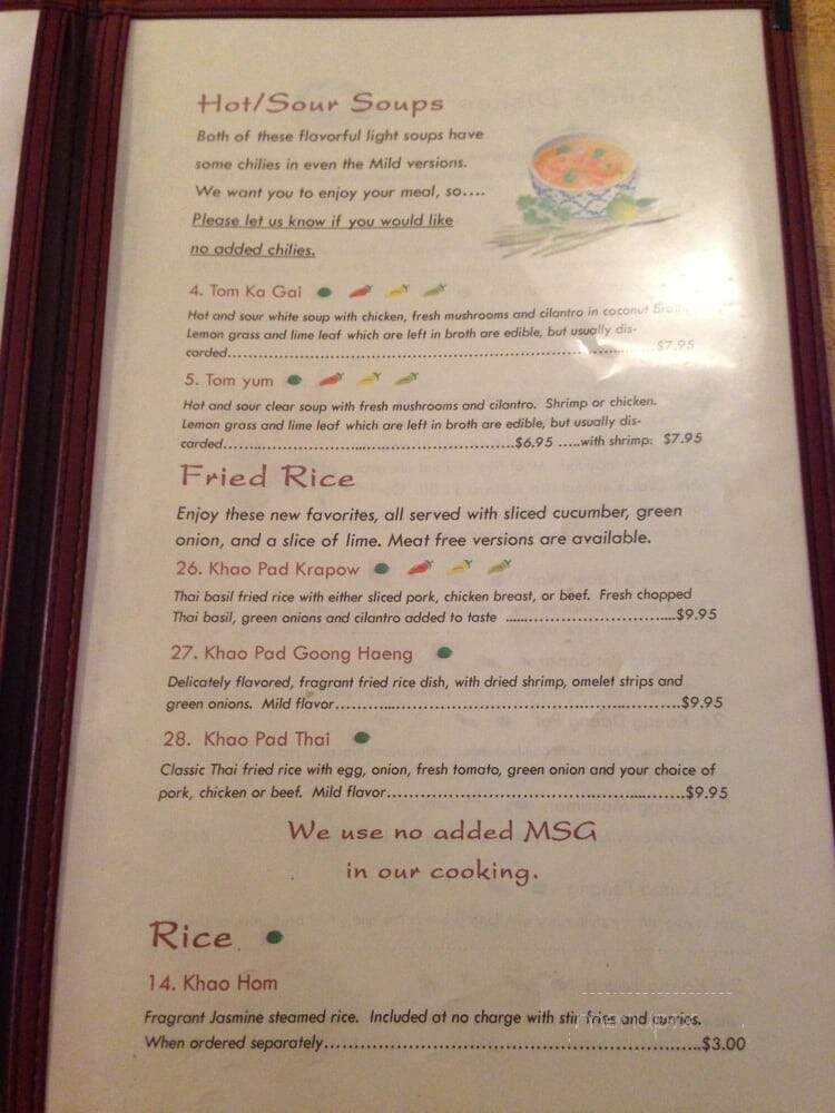 Thai Kitchen - Thunder Bay, ON menu_pic