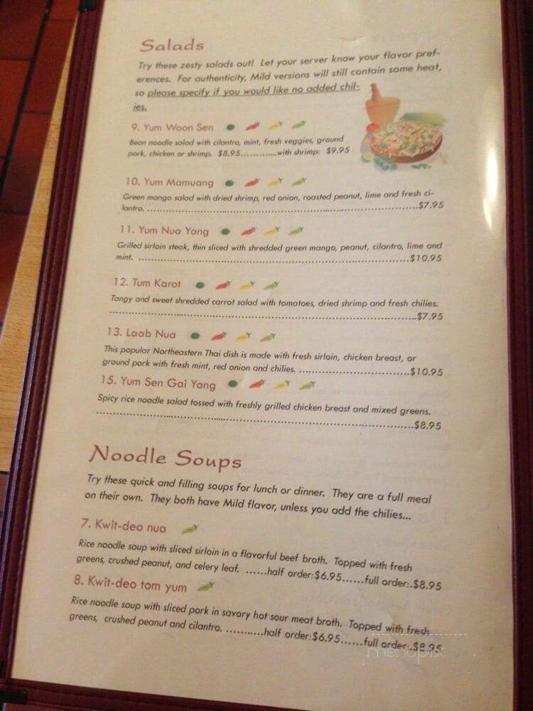Thai Kitchen - Thunder Bay, ON menu_pic