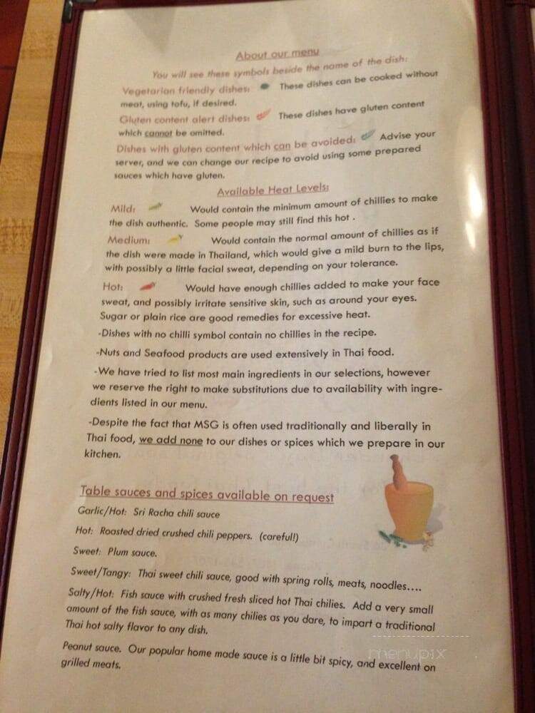 Thai Kitchen - Thunder Bay, ON menu_pic