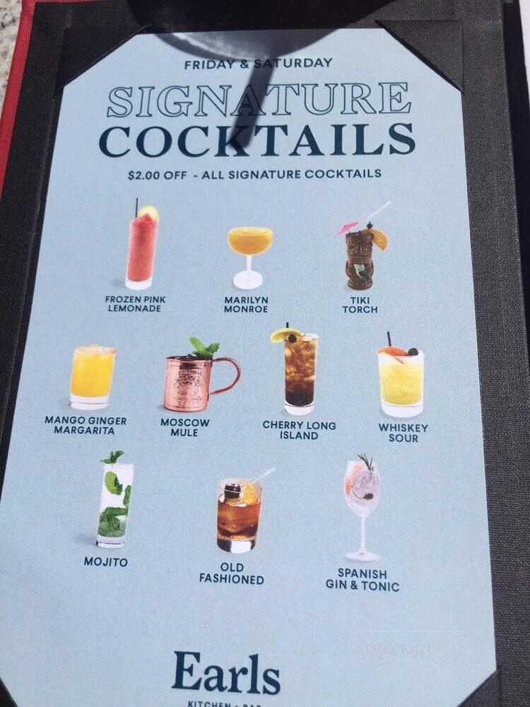 Earl's - Calgary, AB menu_pic