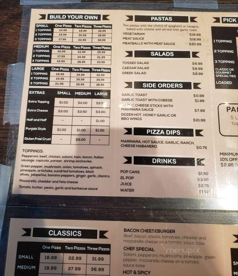 Pizza Factory - Burnaby, BC menu_pic
