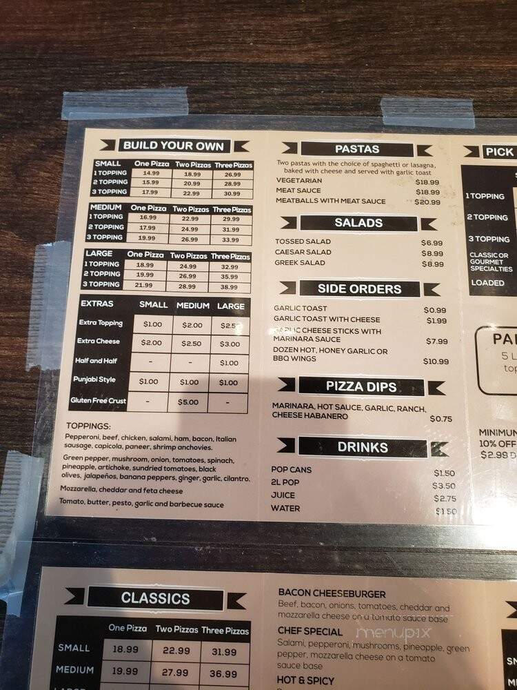 Pizza Factory - Burnaby, BC menu_pic