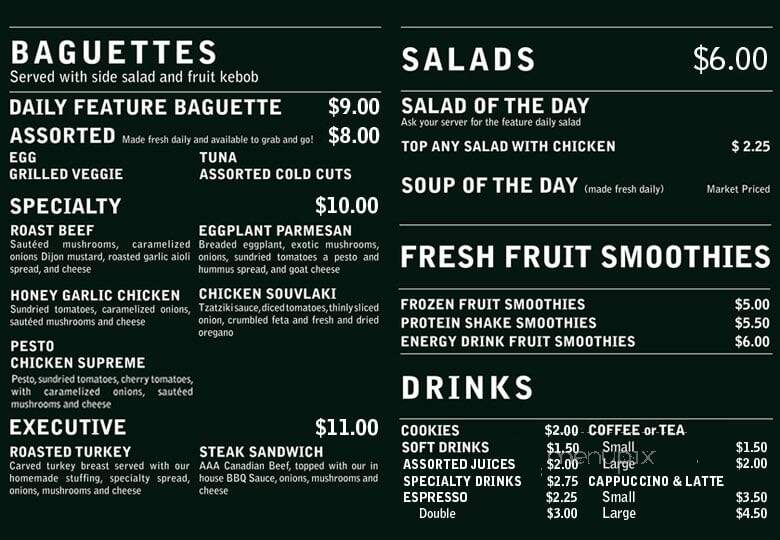 Merci Mon Ami - Toronto, ON menu_pic