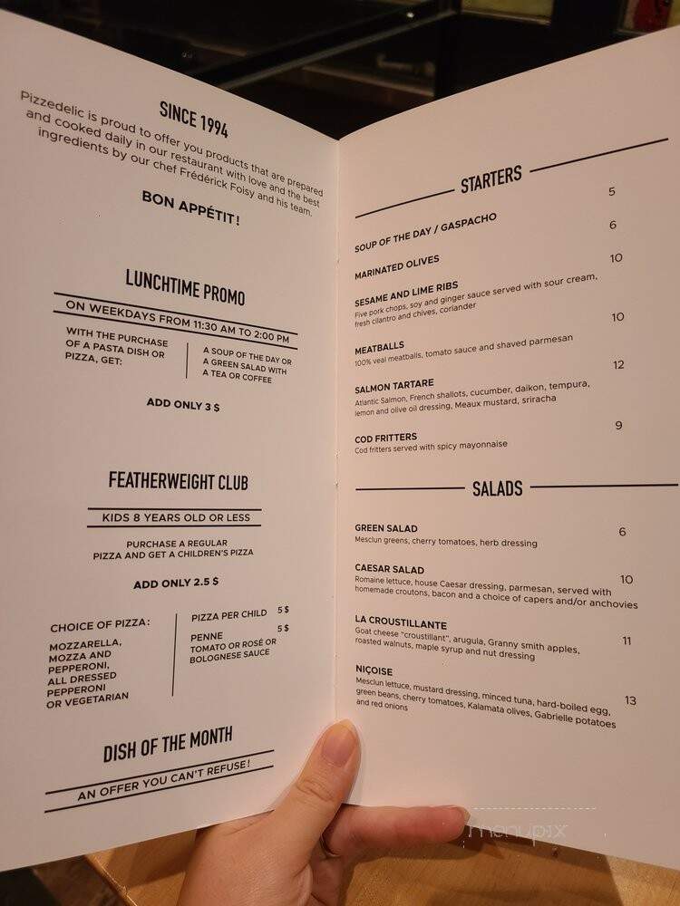 Pizzadelic Mont Royal - Montreal, QC menu_pic