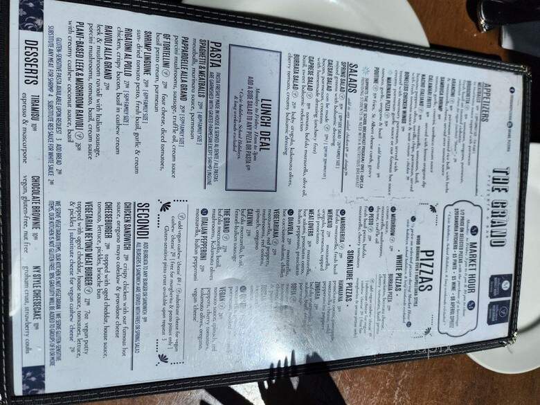 The Grand Pizzeria & Bar - Ottawa, ON menu_pic