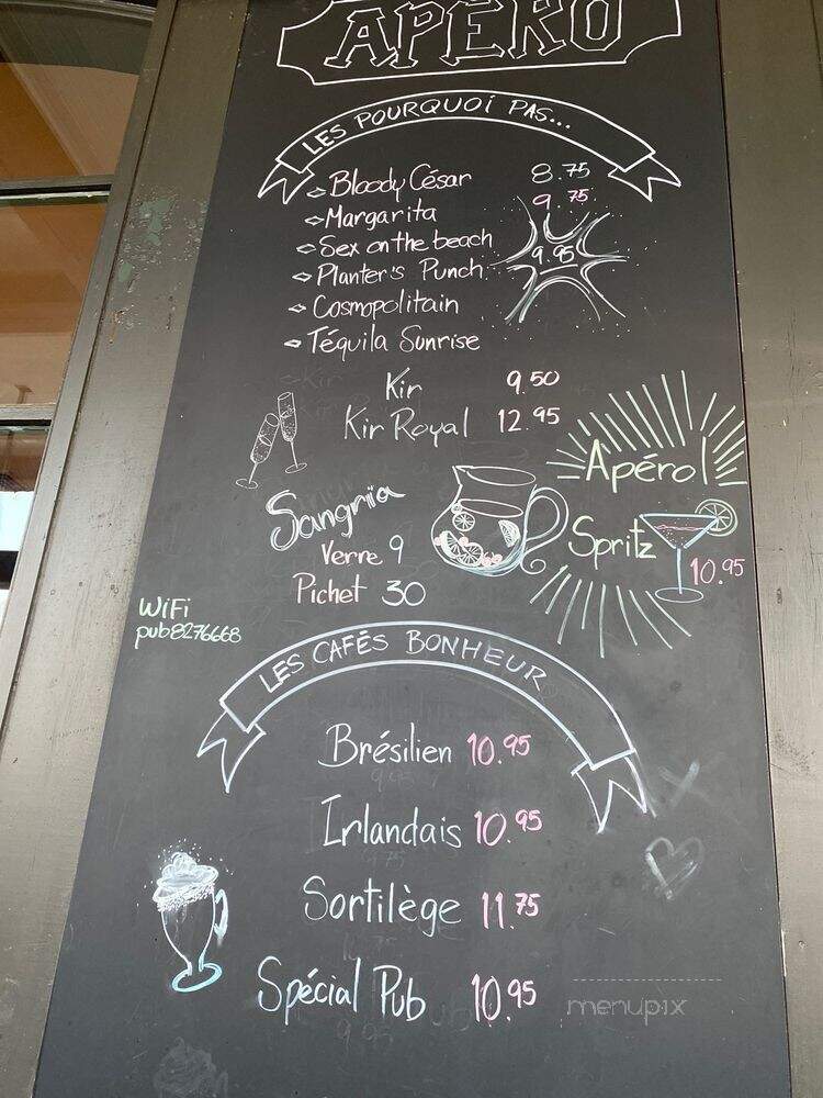 Resto-Pub Le St-Bernard - Beaupre, QC menu_pic