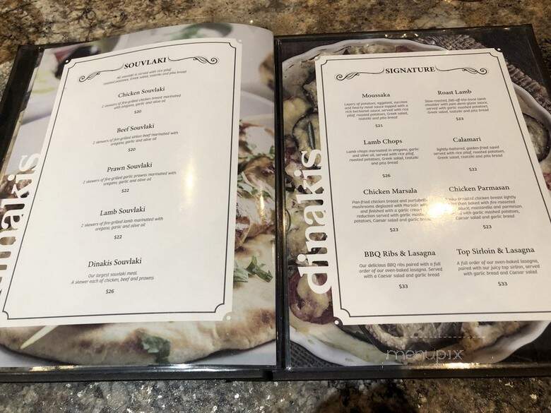 Dinakis - Port Coquitlam, BC menu_pic