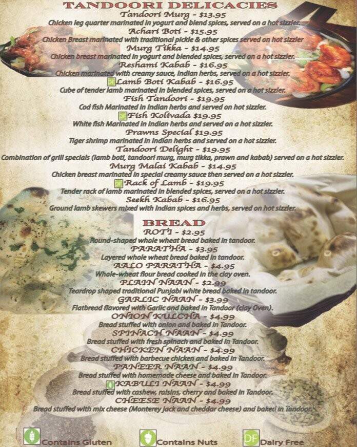 Taj Palace - Edmonton, AB menu_pic