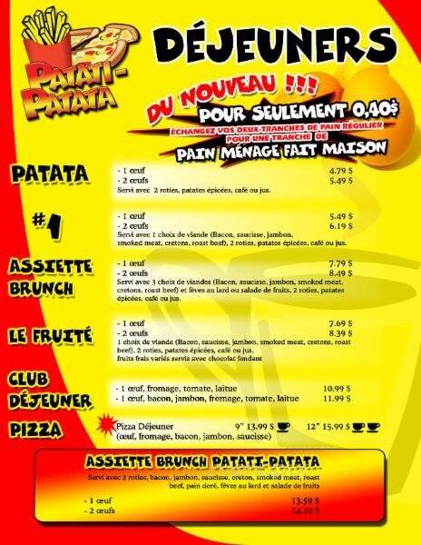 Patati Patata - Alma, QC menu_pic