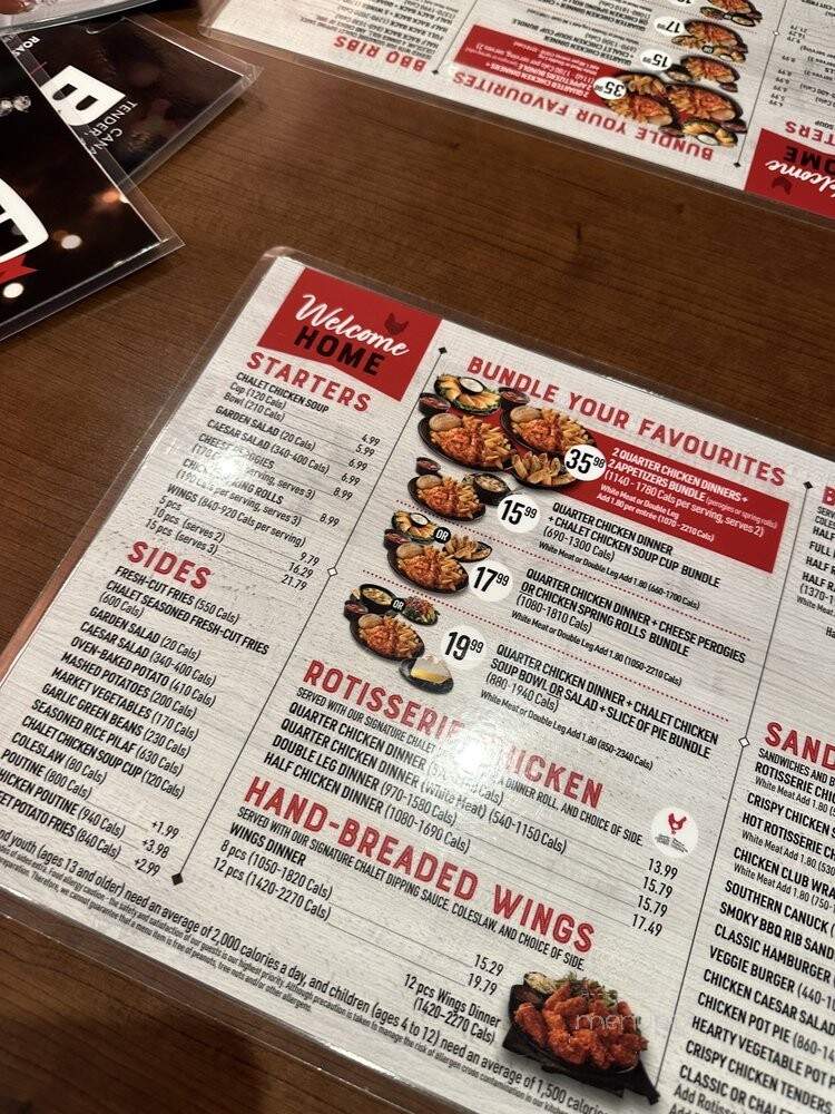 Swiss Chalet Rotisserie & Grill - Toronto, ON menu_pic