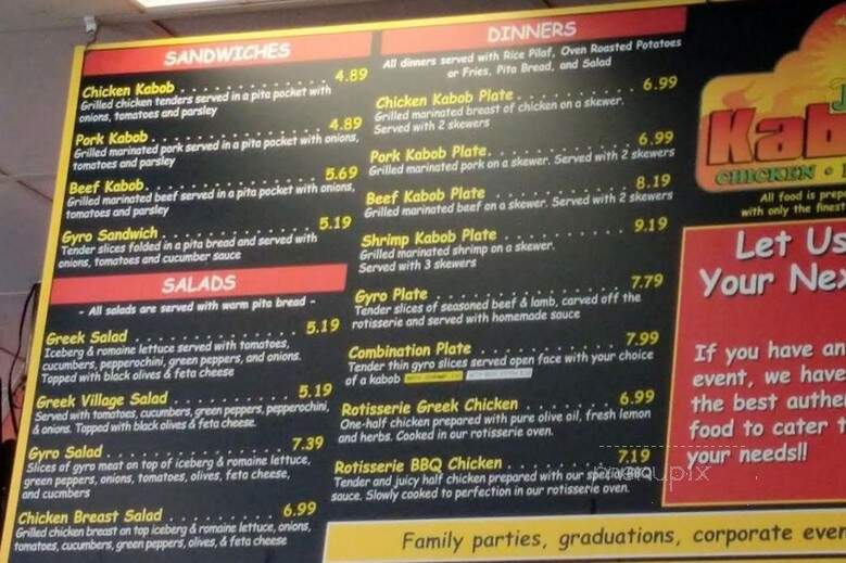 Justkababs Restaurant - Mississauga, ON menu_pic
