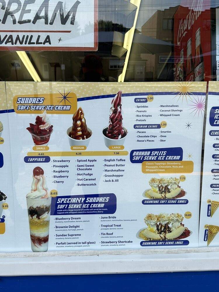 Tom's Dairy Freeze - Toronto, ON menu_pic