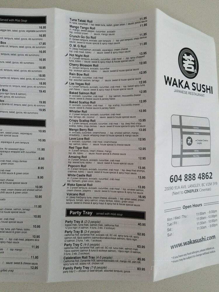 Waka Sushi Japanese Restaurant - Langley, BC