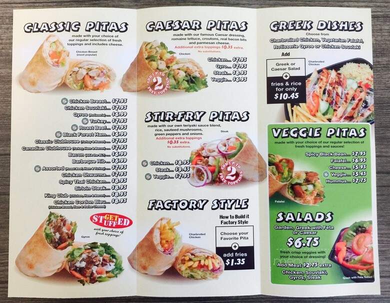 The Pita Factory - Waterloo, ON menu_pic