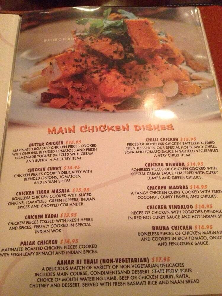 Aahar - Ottawa, ON menu_pic