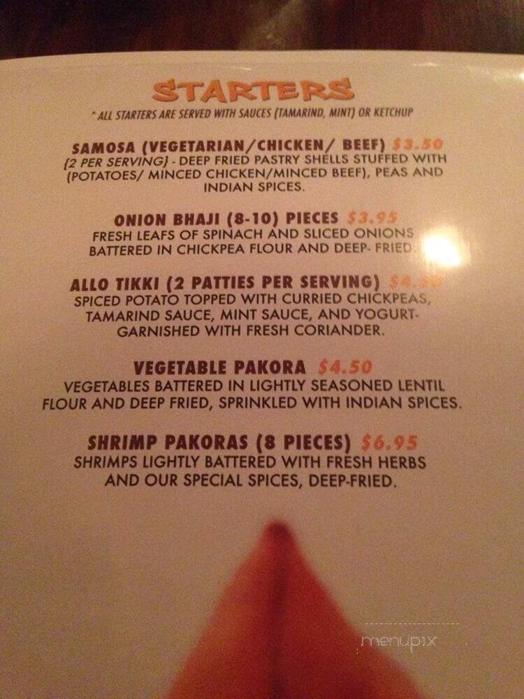 Aahar - Ottawa, ON menu_pic
