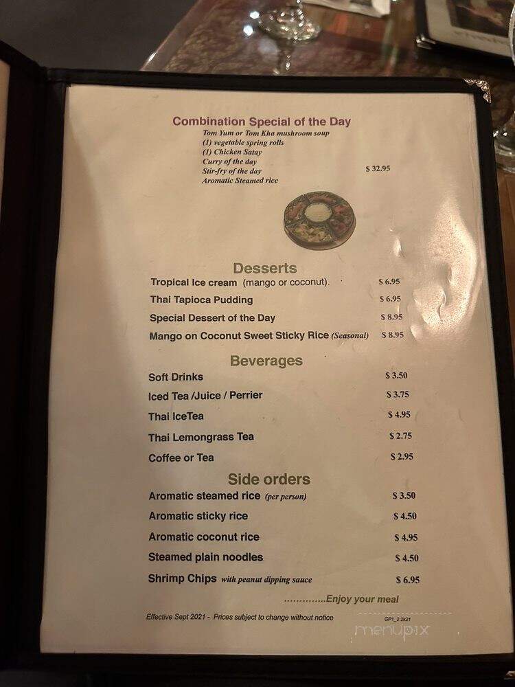 Green Papaya Classic Thai Cuisine - Ottawa, ON menu_pic