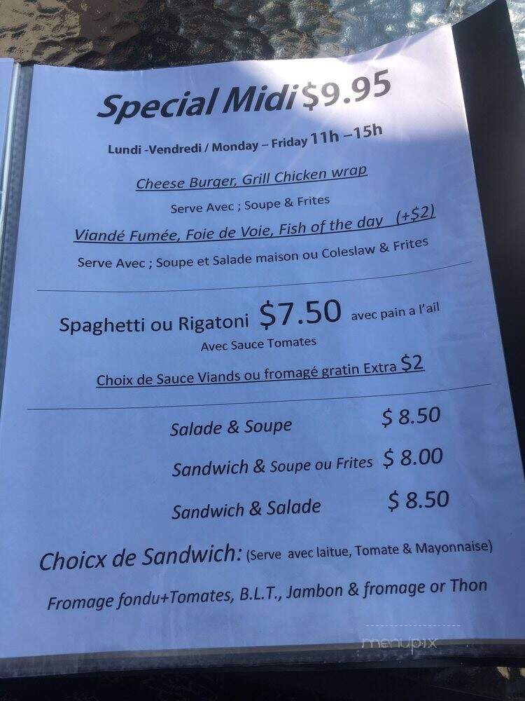 Oxford Cafe - Montreal, QC menu_pic