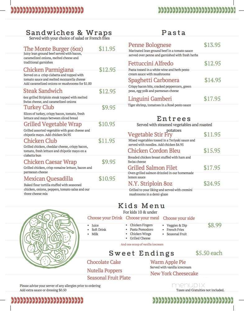 Pomodoro Ristorante - Oakville, ON menu_pic