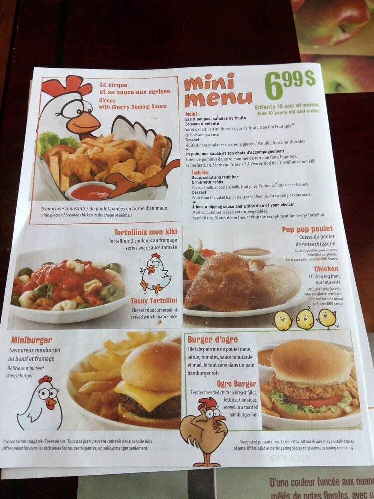 Rotisseries Scores - Laval, QC menu_pic