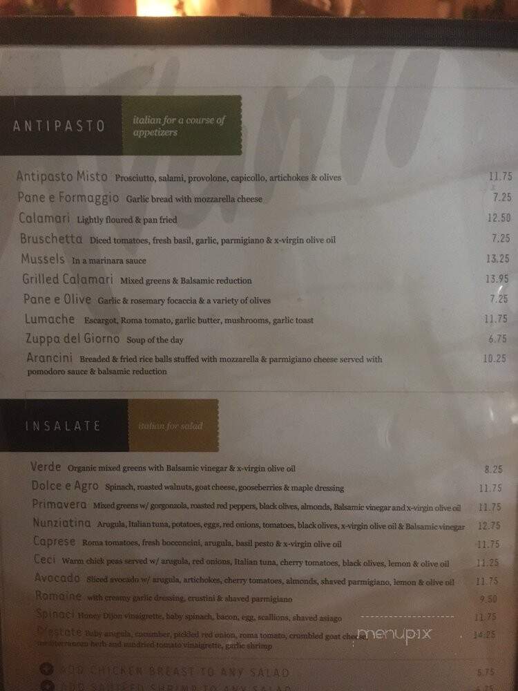 Avantis Trattoria - Oshawa, ON menu_pic