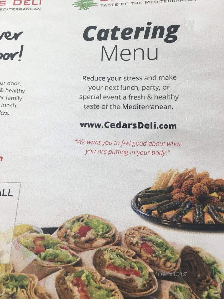 Cedars - Calgary, AB menu_pic