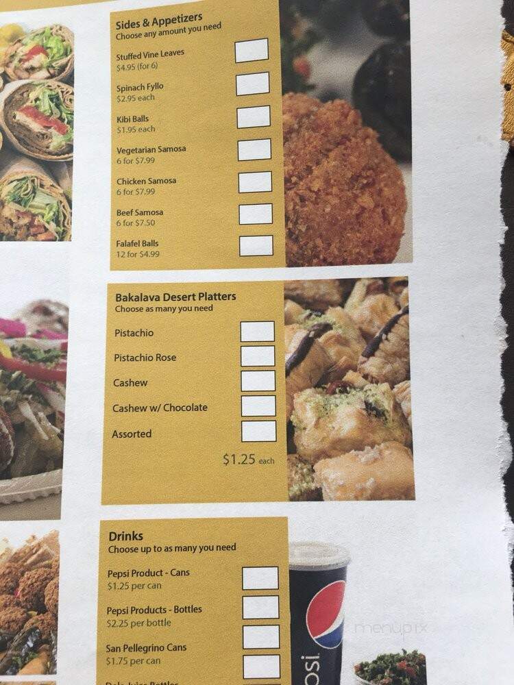 Cedars - Calgary, AB menu_pic