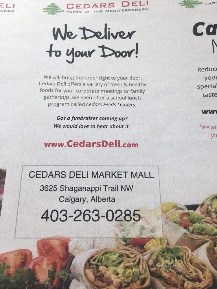 Cedars - Calgary, AB menu_pic