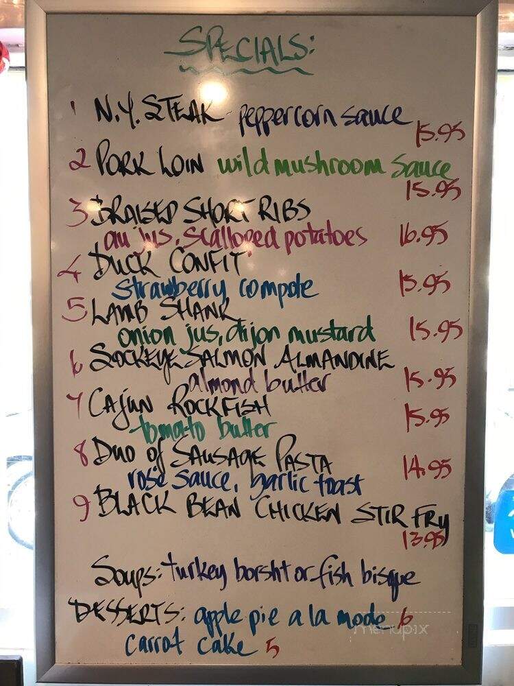 Argo Cafe - Vancouver, BC menu_pic