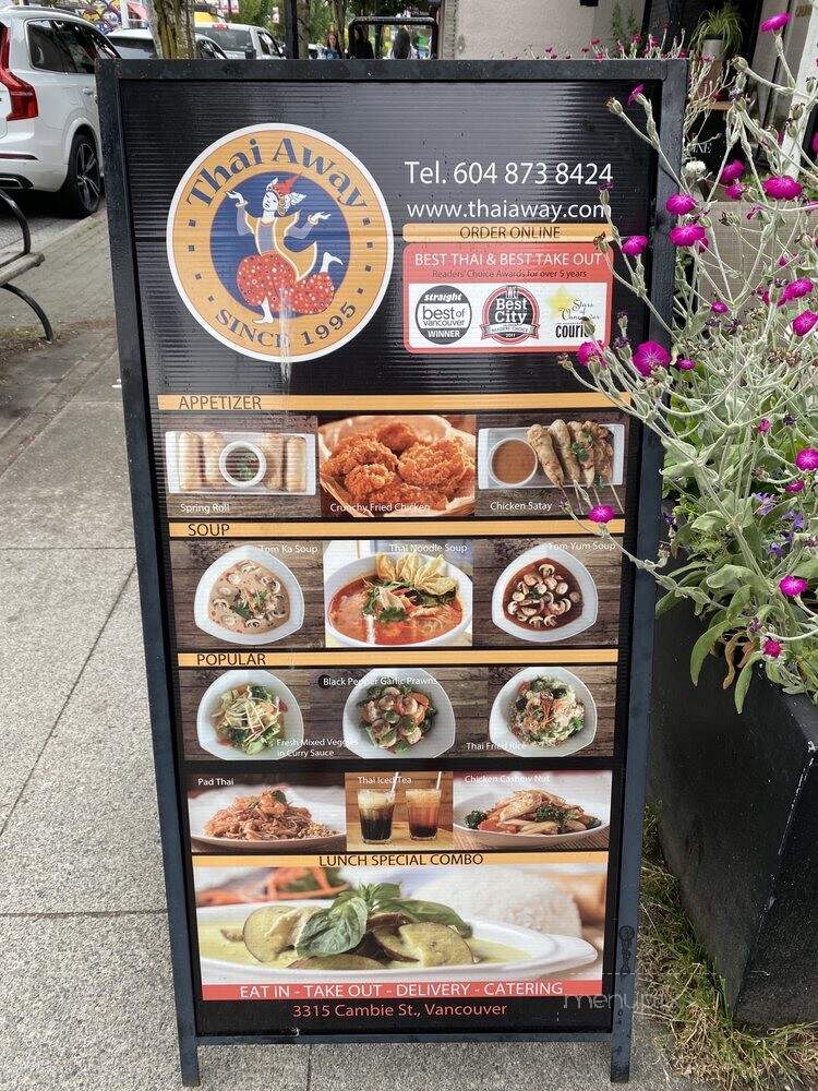 Thai Away Home - Vancouver, BC menu_pic