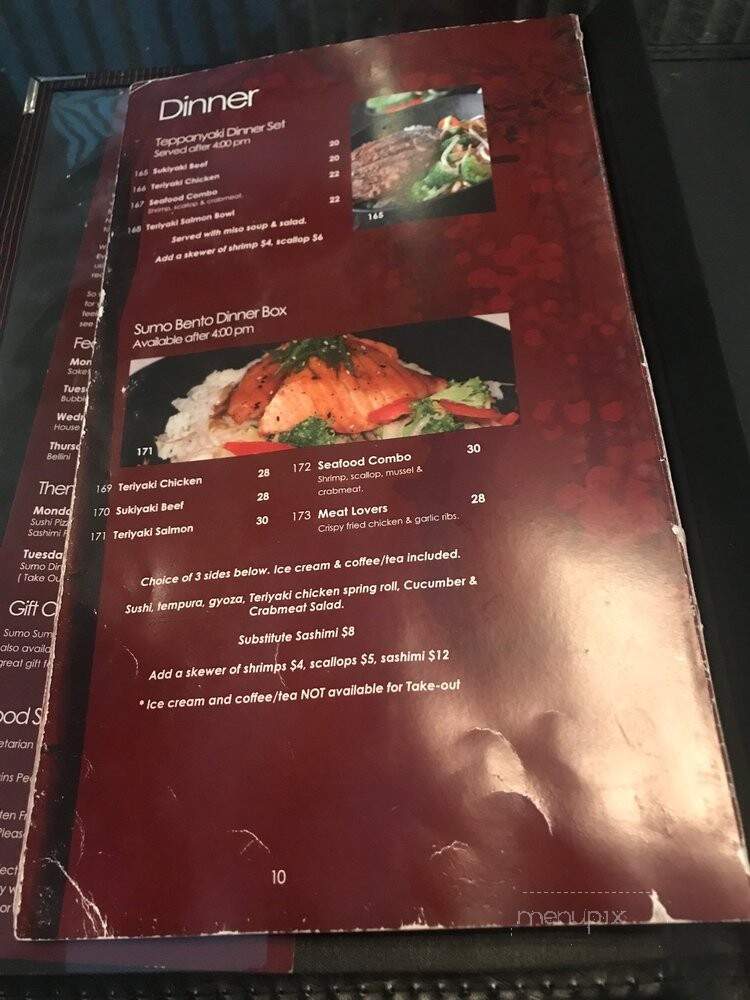 Sumo Sumo Sushi Bar & Grill - Strathcona County, AB menu_pic