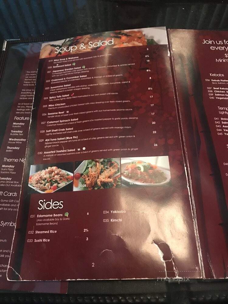 Sumo Sumo Sushi Bar & Grill - Strathcona County, AB menu_pic