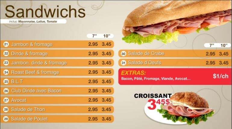 Vua - Montreal, QC menu_pic
