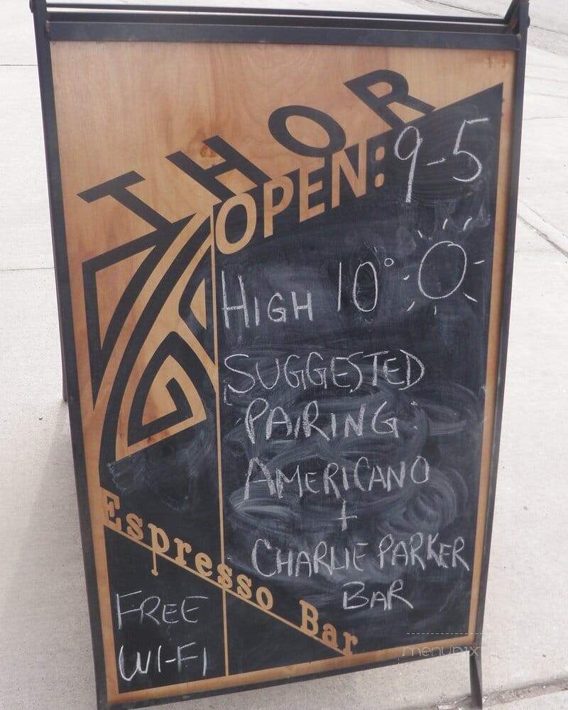 Thor Espresso Bar - Toronto, ON menu_pic
