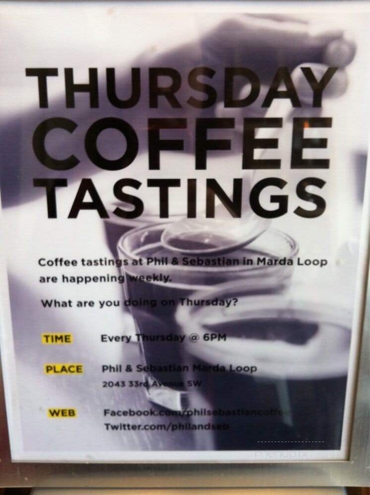 Phil & Sebastian Coffee Company - Calgary, AB menu_pic