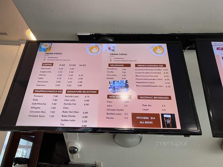 Cafe Crepe - Vancouver, BC menu_pic