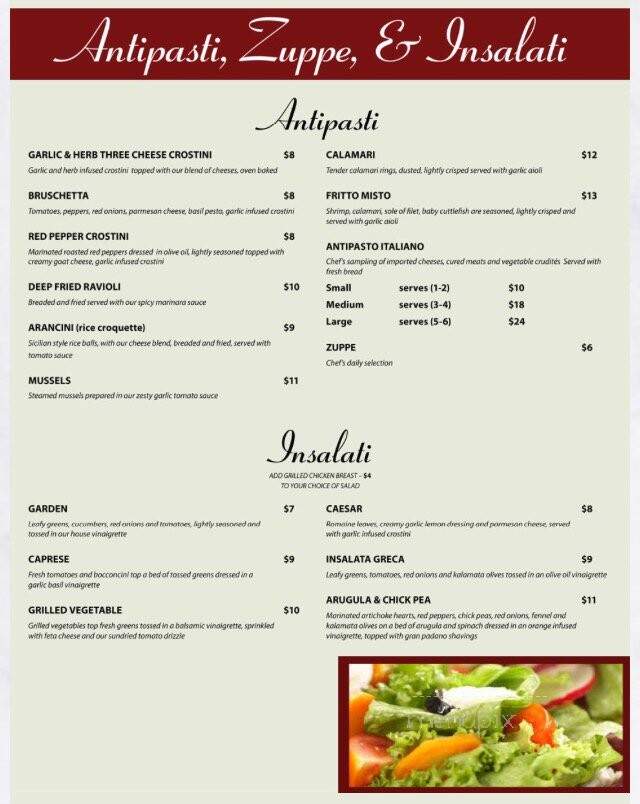 Spasso - Stoney Creek, ON menu_pic