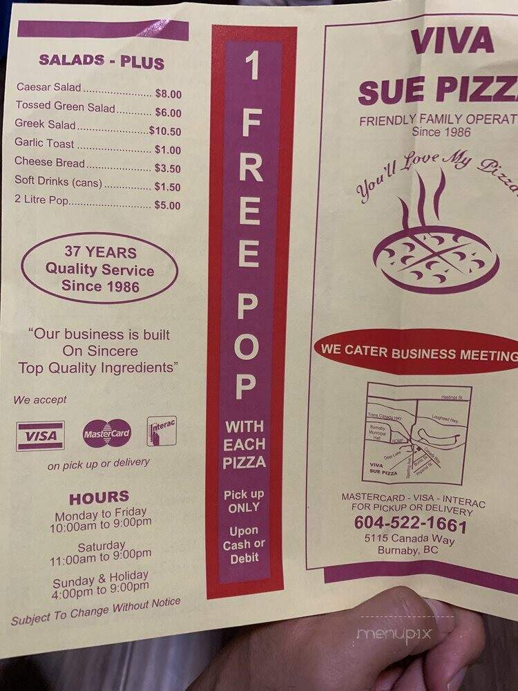 Viva Sue Pizza - Burnaby, BC